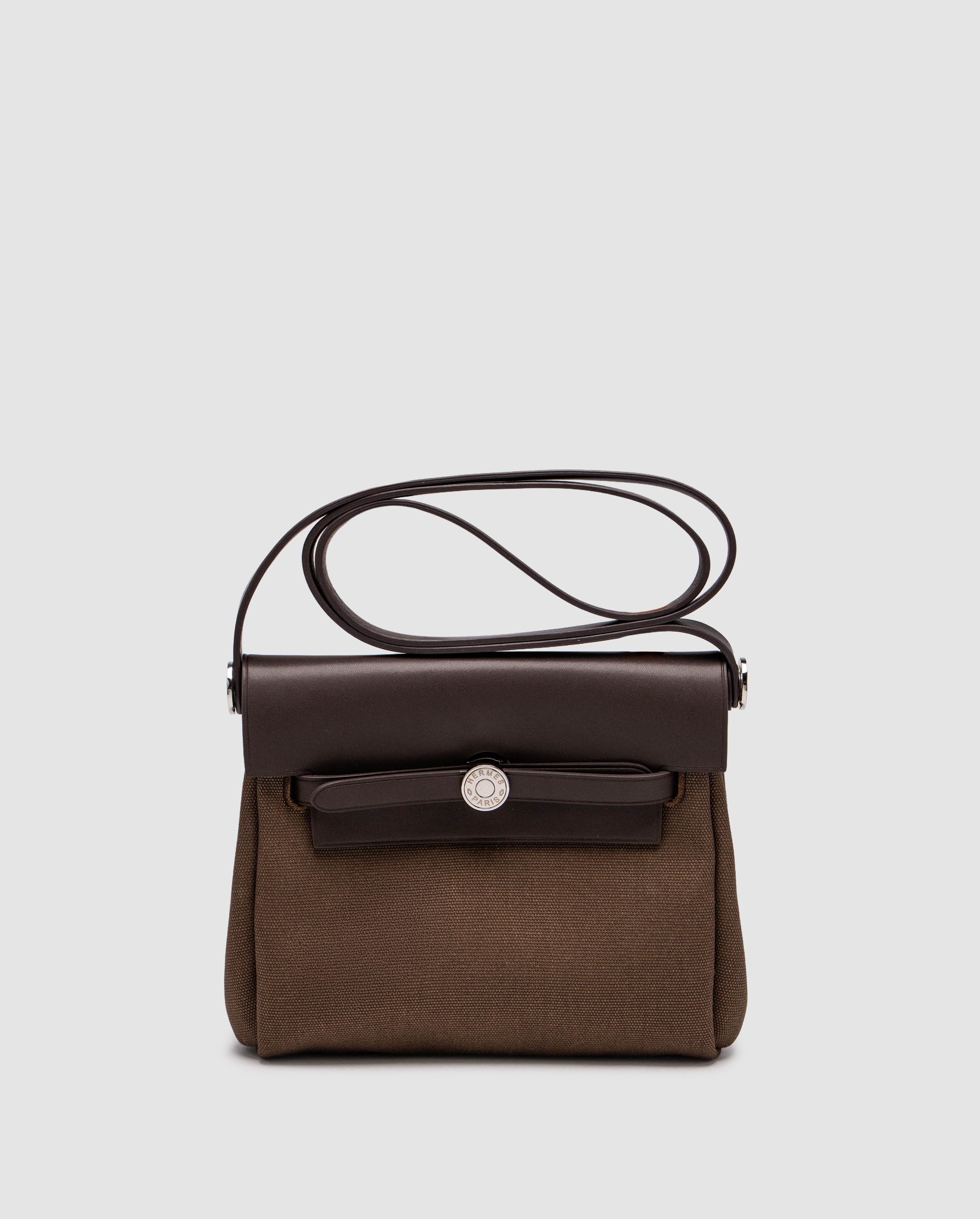 Hermes Herbag Zip 20 Bag Chocolate