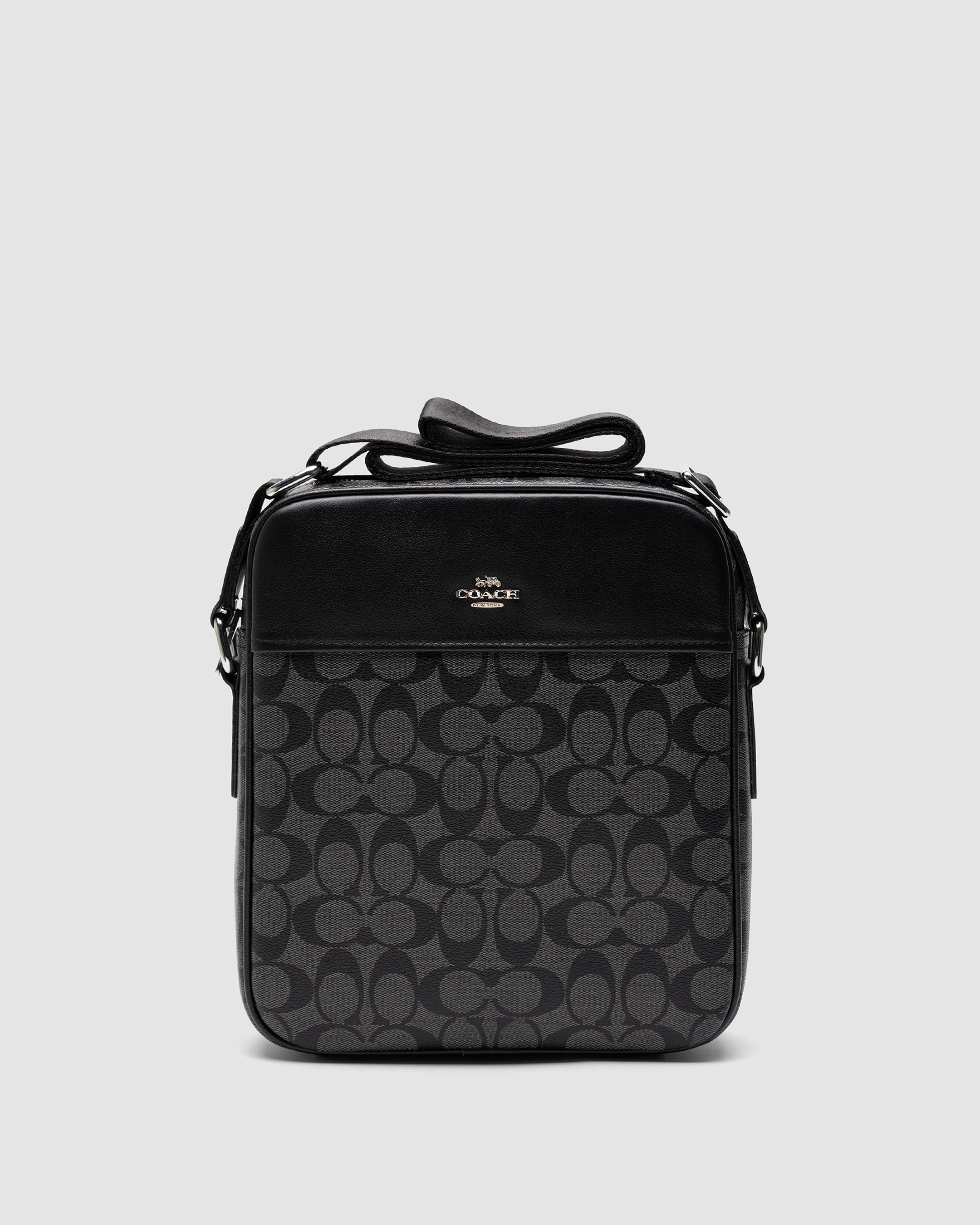 Coach Houston Flight Bag In Signature Canvas Grey