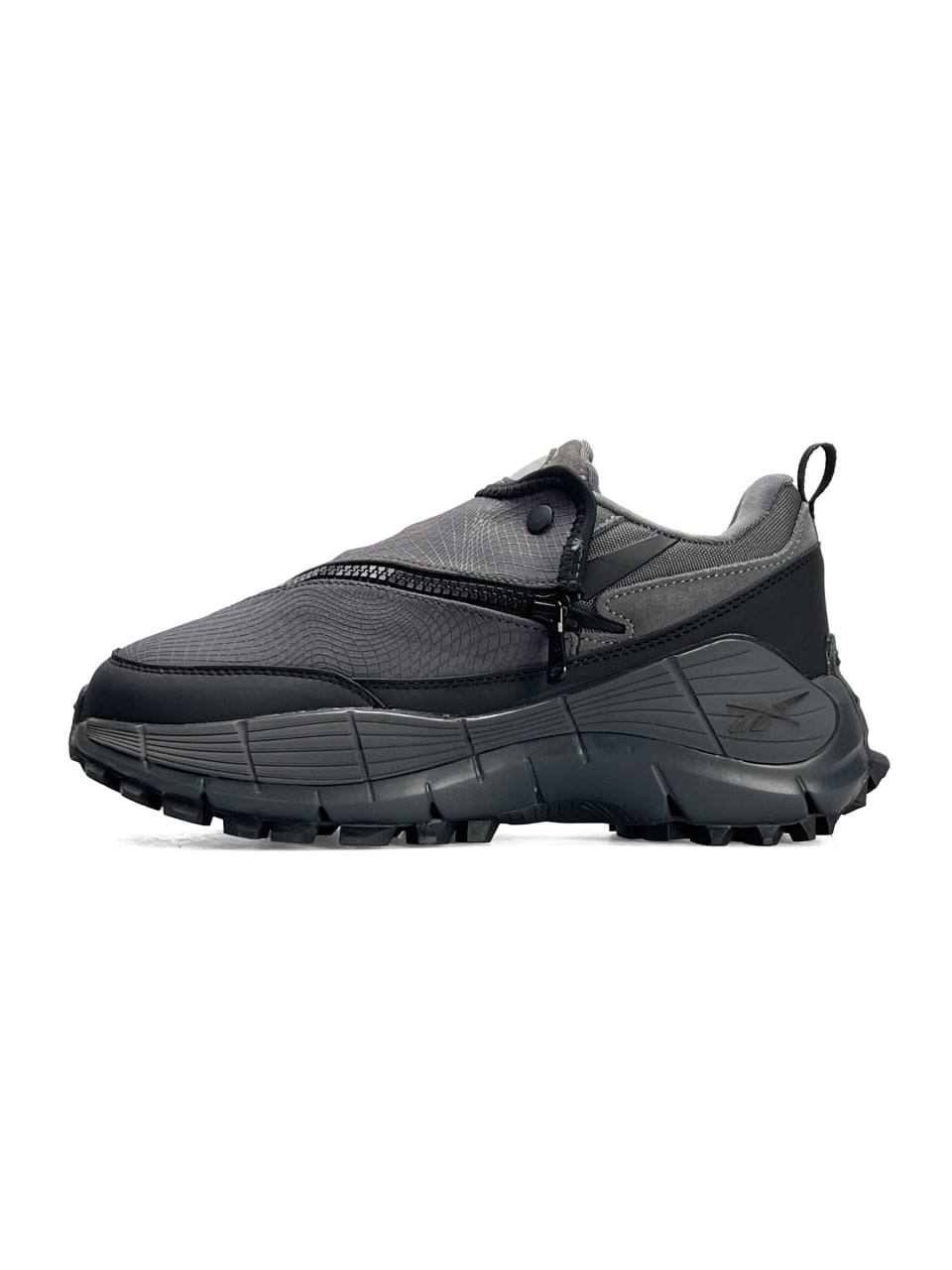 Кроссовки Reebok Zig Kinetica 2.5 Edge x Spyder текстильные серые с черным демисезонные повседневные