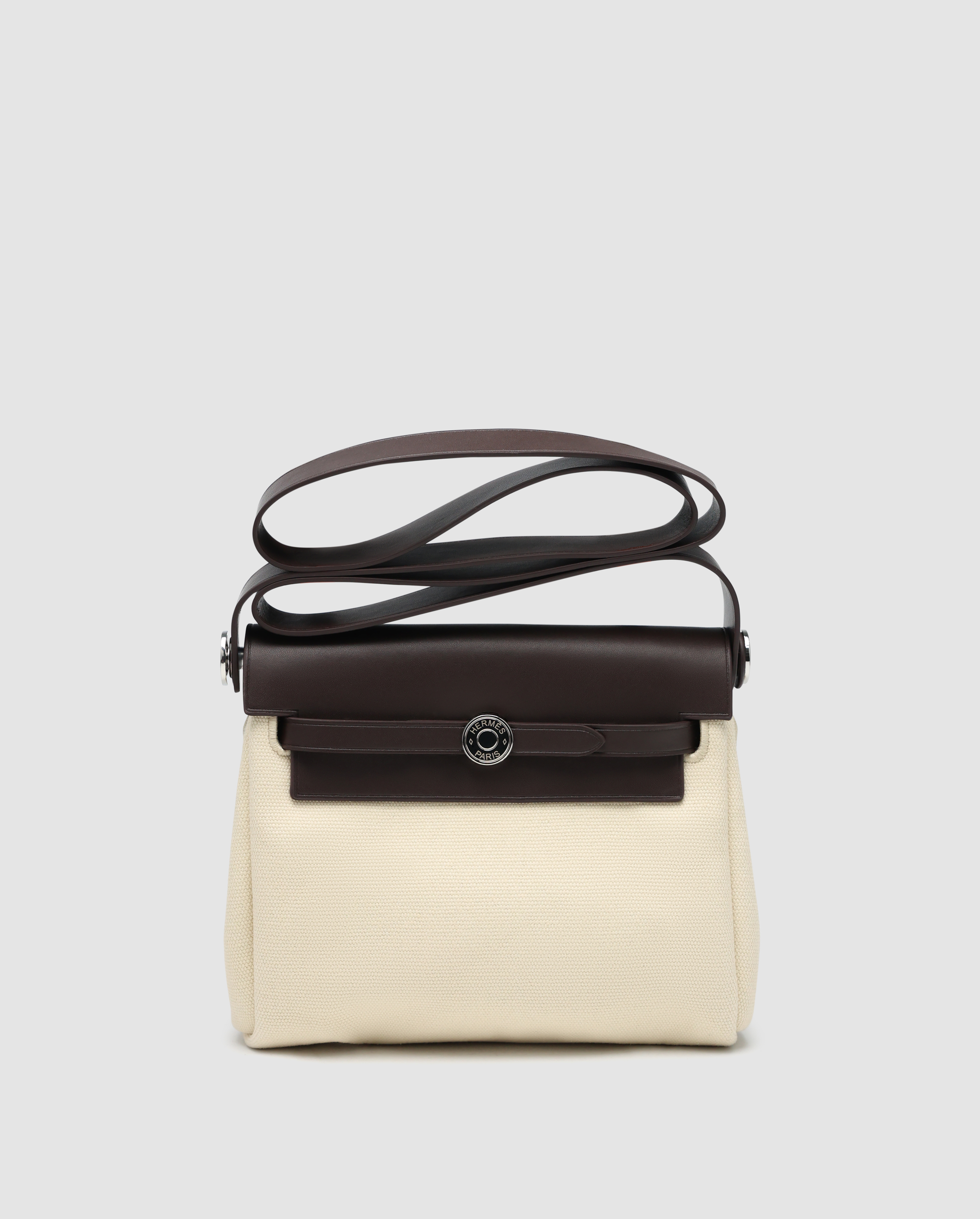 Hermes Herbag Zip 20 Bag Black/Beige