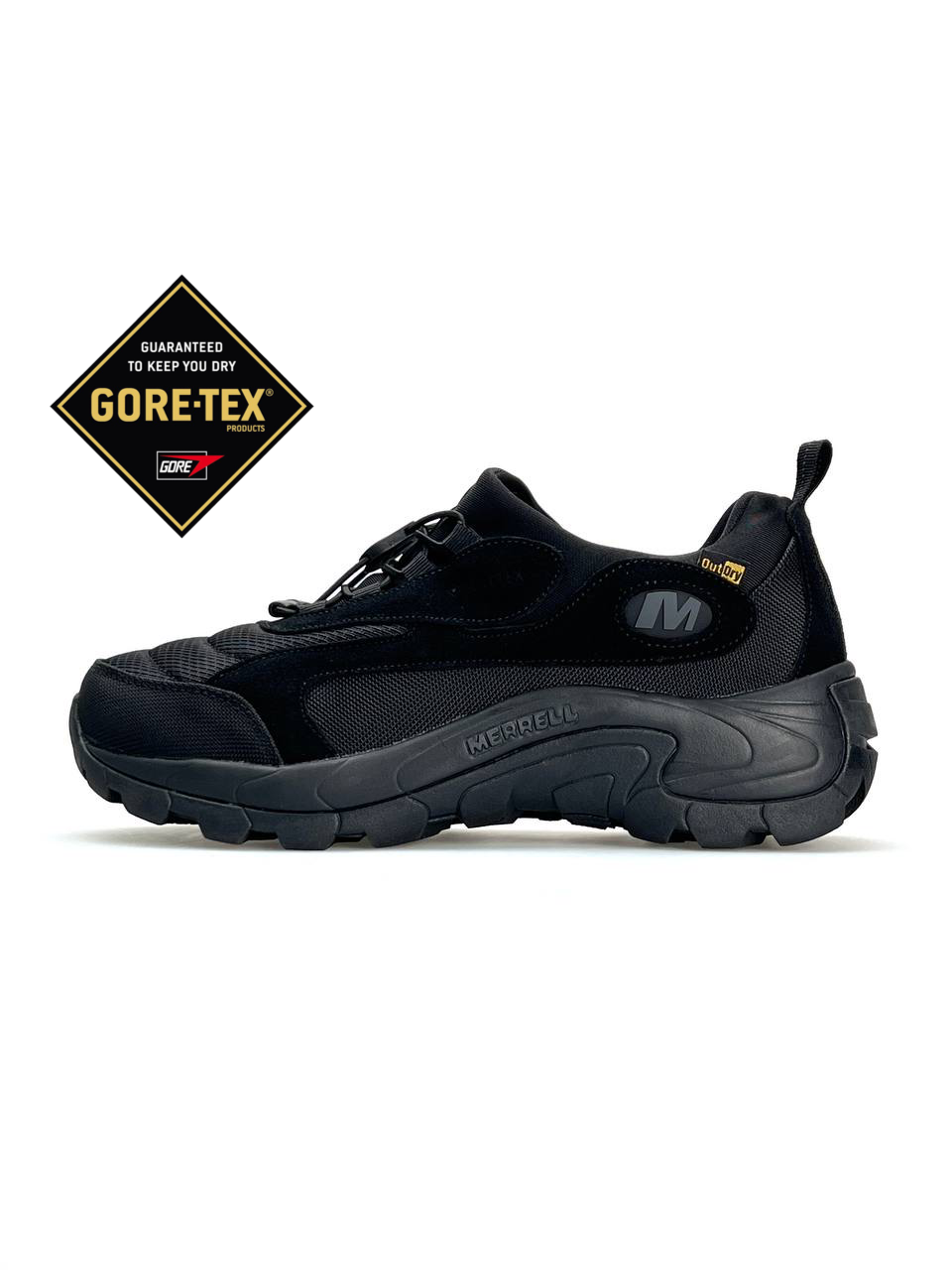 Кроссовки Merrell MOC EVO 1TRL X GTX текстильные черные демисезонные с влагозащитой спортивная обувь