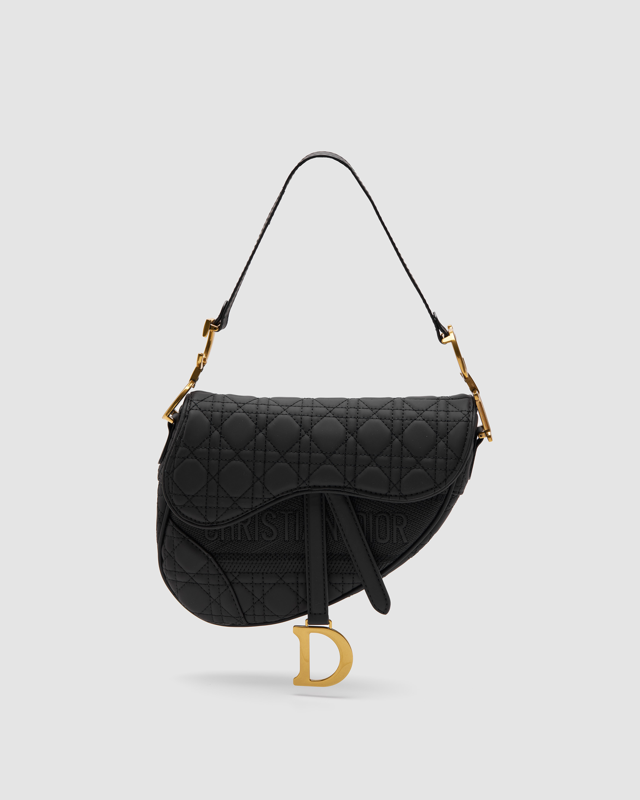 Christian Dior Saddle Bag in Ultra Matte Black