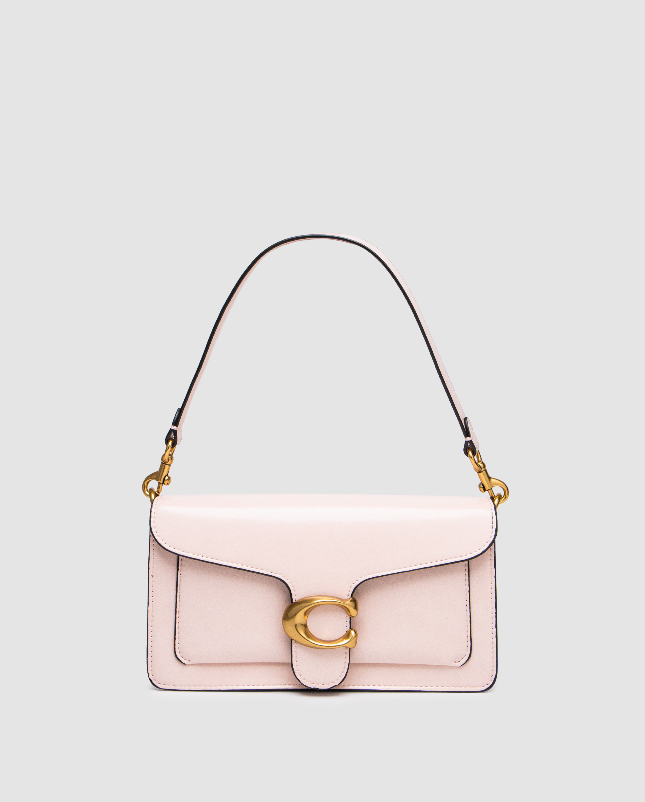 Coach Tabby Shoulder Bag 26 in Polished Pebble Leather Pink/Gold