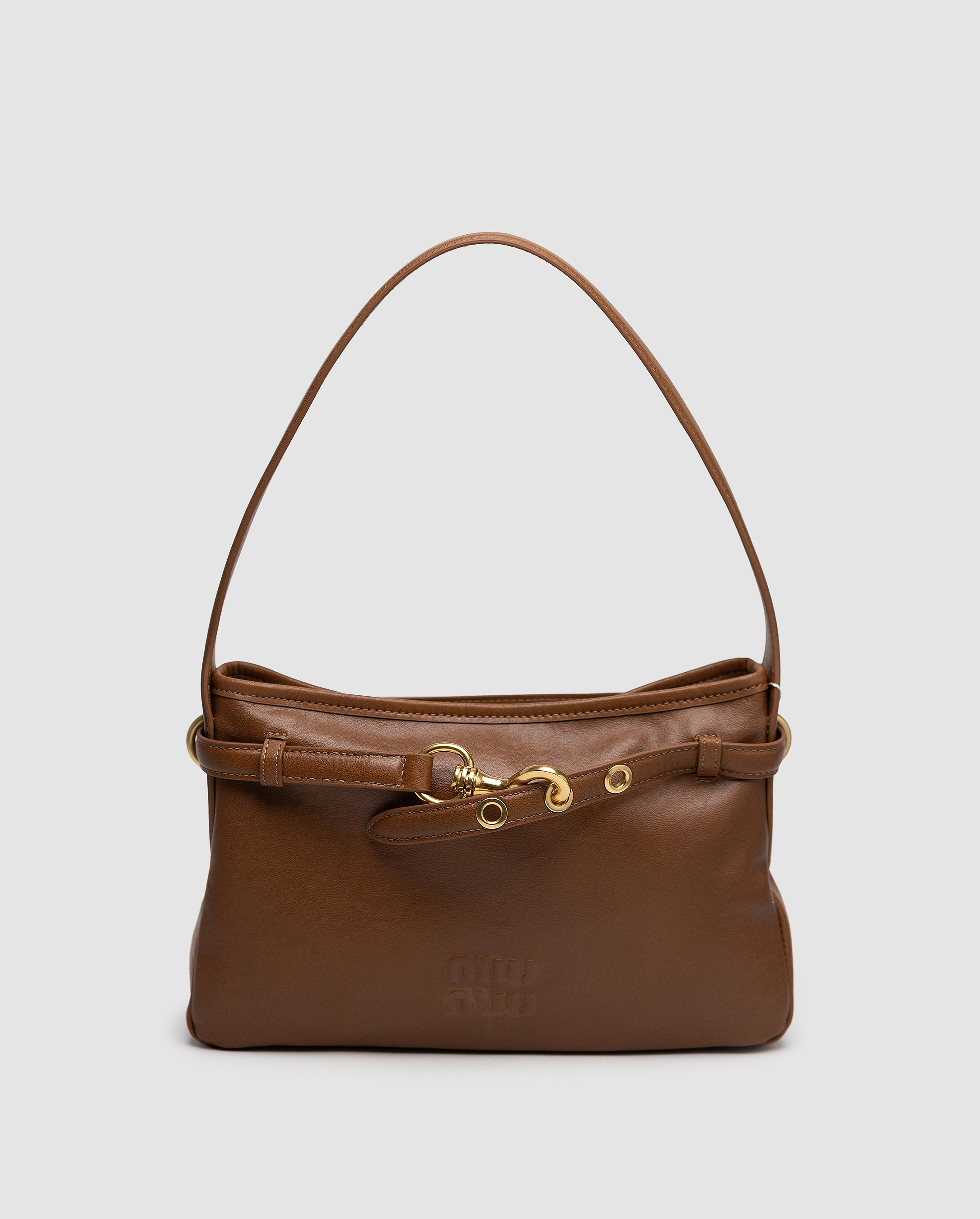 Miu Miu Aventure Nappa Leather Bag Brown