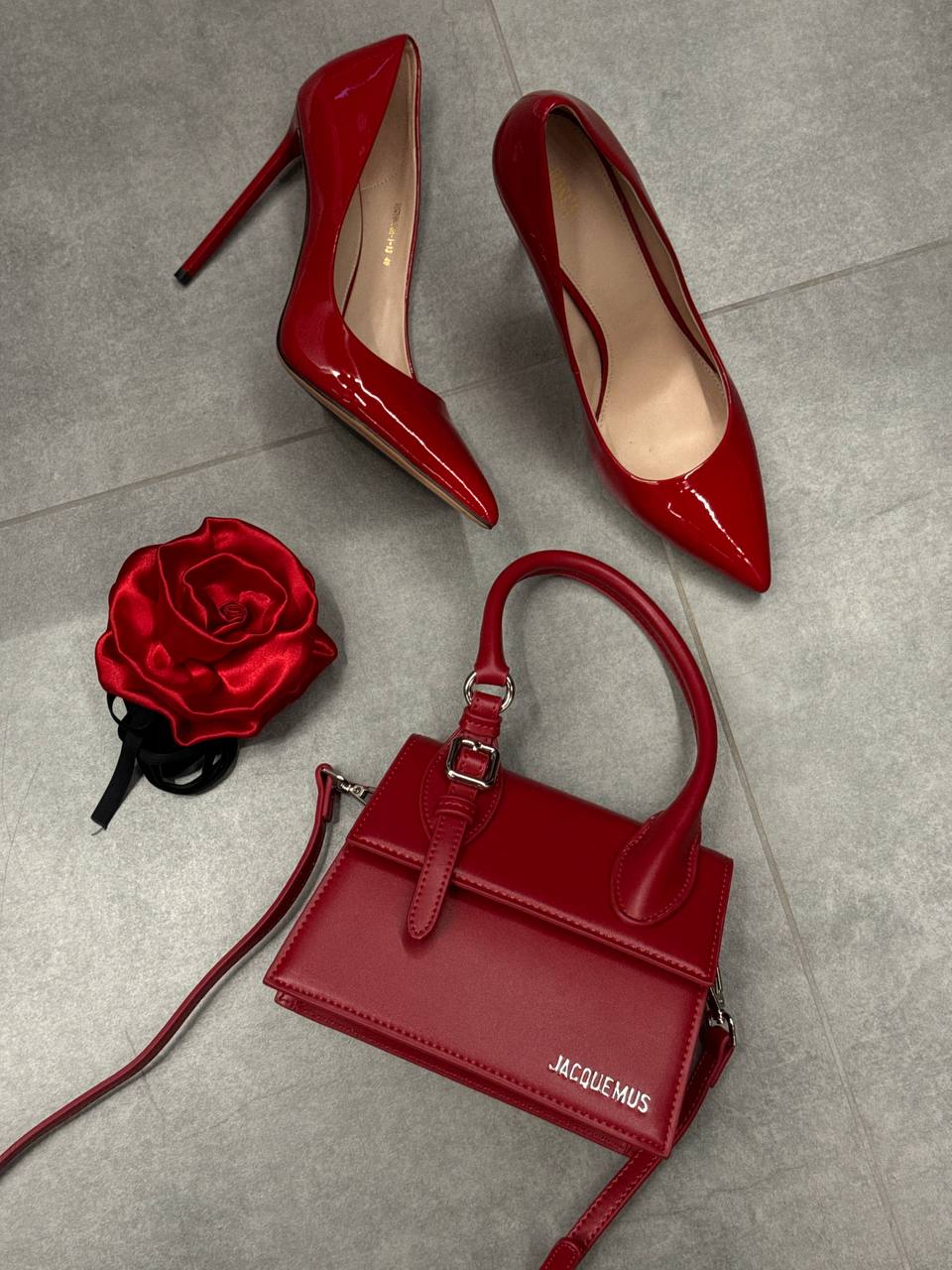 Jacquemus Le Chiquito Moyen Boucle Red