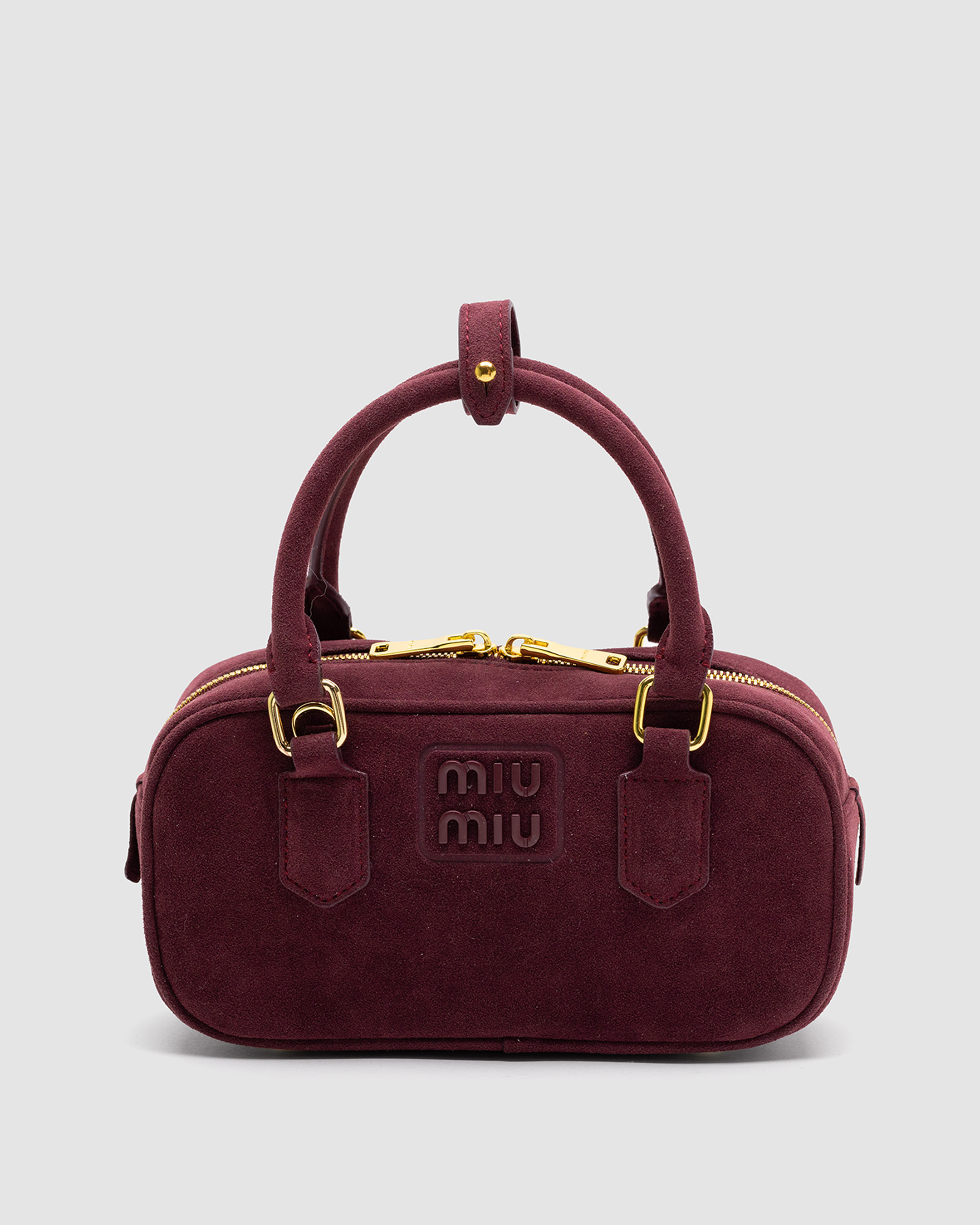 Miu Miu Arcadie Suede Bag Burgundy
