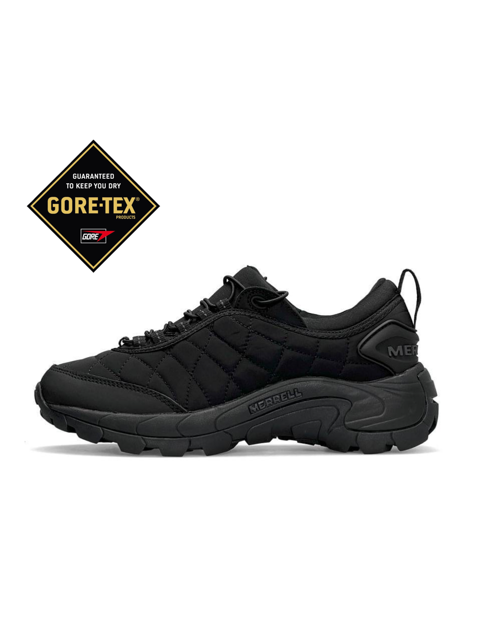 Кроссовки Merrell Ice Cap Moc 2 GTX черные демисезонные модные с влагозащитой повседневные спортивная обувь