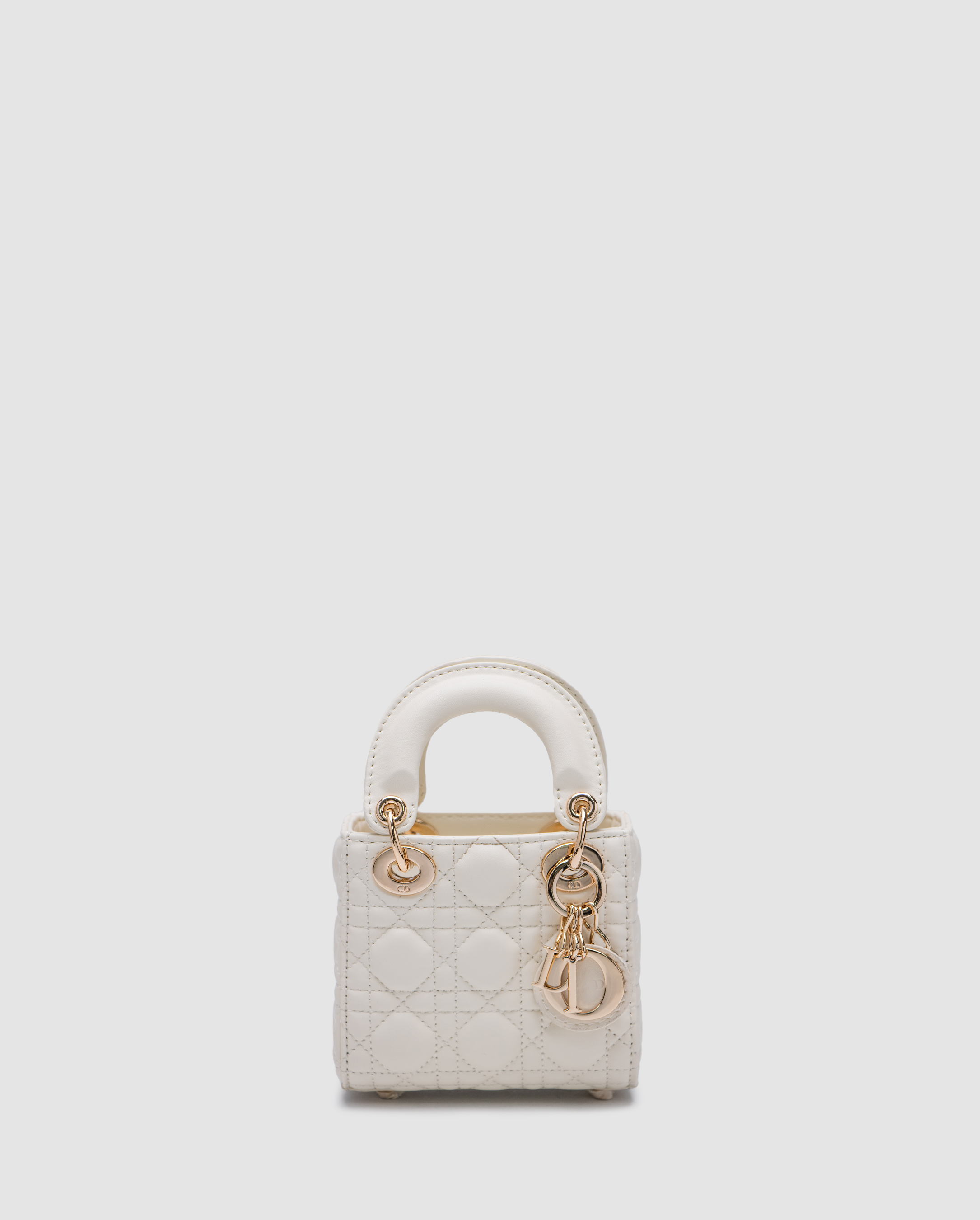 Christian Dior Micro Lady Dior Bag White