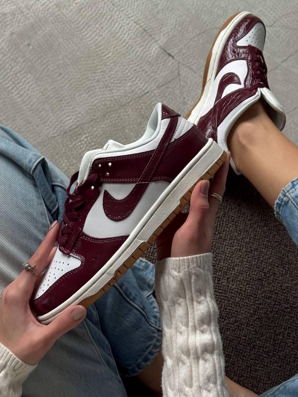 Nike SB Dunk Burgundy Croc — головне фото товару