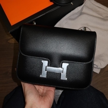 Hermes Hermes Constance 18 Black Silver