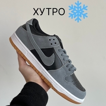 Nike Nike Dunk Low Black Silver ХУТРО