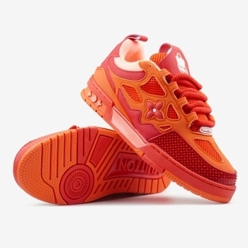 Louis Vuitton Louis Vuitton Skate Sneaker Red Mix Orange Cowhide