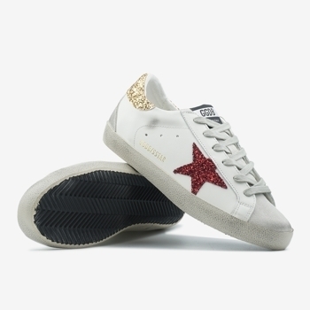Golden Goose Golden Goose Glitter Star Gold Red 📦