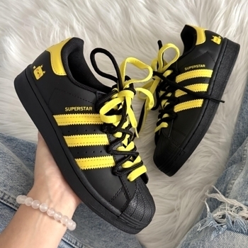 Adidas Adidas Superstar Pokemon Black Yellow Custom