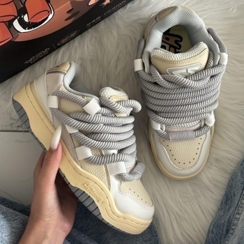 Cat&Sofa Beige Cat&Sofa Beige White Rope Laces 📦