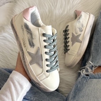 Golden Goose Golden Goose Cream Grey Star 📦