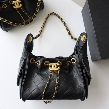 Chanel Chanel mini handbag black gold, фото 6
