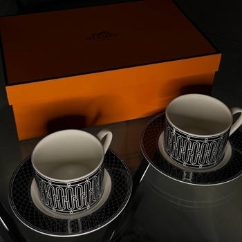 Hermes Набір чашок Hermes Black White, фото 11