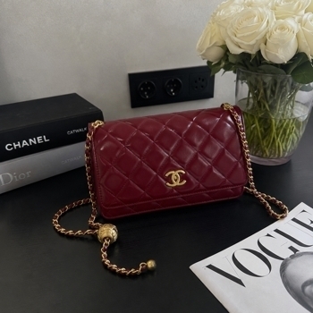 Chanel Chanel Mini Flap Bag Burgundy, фото 9