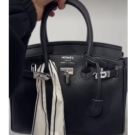Hermes Hermès Birkin 25 Palladium Hardware Black, фото 11
