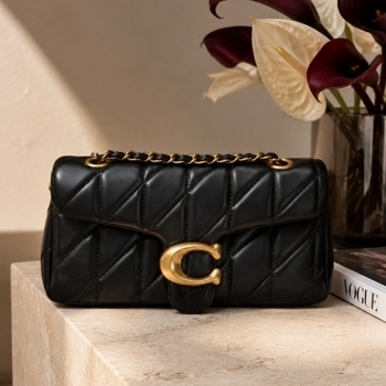 Coach Coach Tabby Shoulder Bag Black Gold, фото 11