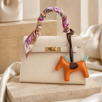 Hermes Hermès Kelly 20 Twilly White, фото 3