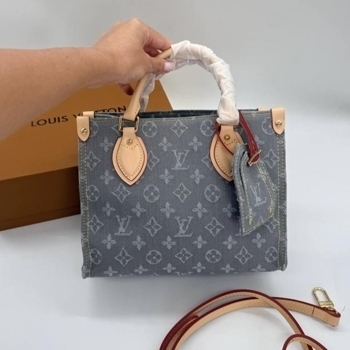 Louis Vuitton Louis Vuitton OnTheGo PM in Blue Monogram Denim