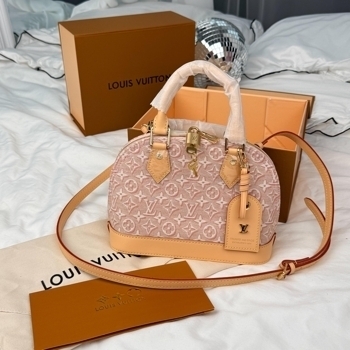 Louis Vuitton Louis Vuitton Alma BB Monogram Denim Pink