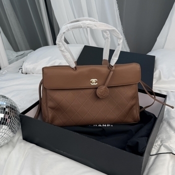 Chanel Chanel Top Handle Flap Bag Brown