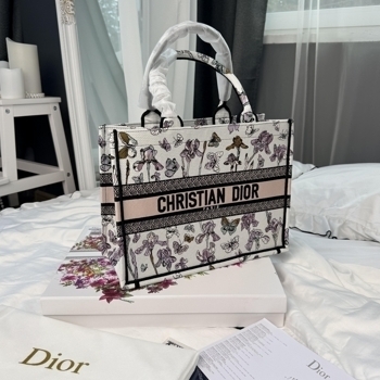 Dior Dior Book Tote Floral Embroidery