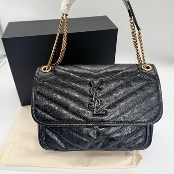 Saint Laurent Saint Laurent Niki Vintage Leather in Black / Gold