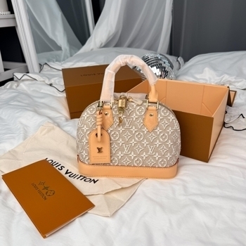 Louis Vuitton Louis Vuitton Alma BB Monogram Denim Cream