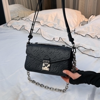 Louis Vuitton Louis Vuitton Pochette Metis Monogram Empreinte Leather Black