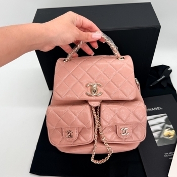 Chanel Chanel Mini Backpack Caviar Leather Pink
