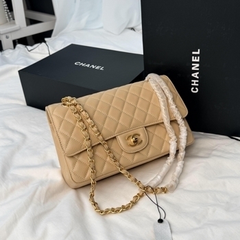 Chanel Chanel Classic Flap 25 Beige Caviar Gold Hardware