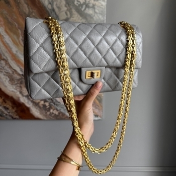 Chanel Chanel 2.55 Reissue 226 Grey Aged Calfskin with Gold