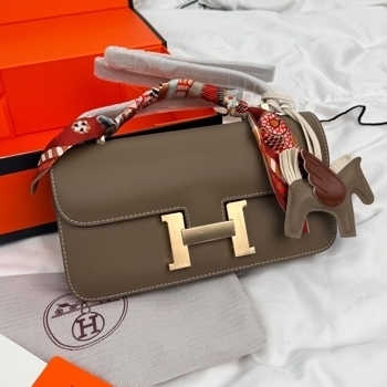 Hermes Hermes Constance 26 Bag in Etoupe with Gold