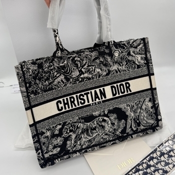 Dior Dior Book Tote Black Toile de Jouy Embroidery