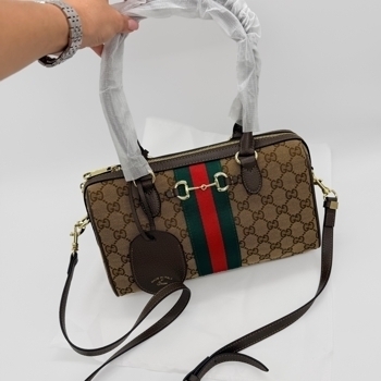 Gucci Gucci Horsebit 1955 Web GG Supreme Boston Bag