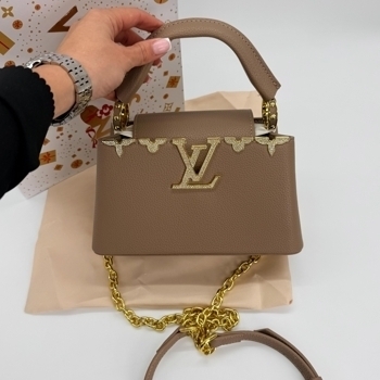 Louis Vuitton Louis Vuitton Capucines Mini Beige Diamond, фото 3