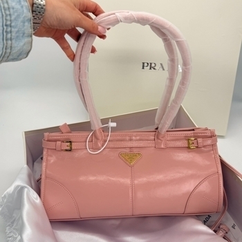 Prada Prada Bonnie Soft Lux Pink Leather Handbag