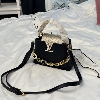 Louis Vuitton Louis Vuitton Capucines Mini Black Python Handle