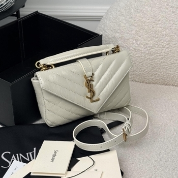Saint Laurent Saint Laurent College Mini Top Handle Bag Milk