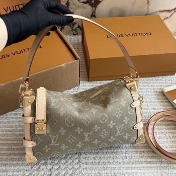 Louis Vuitton Louis Vuitton Side Trunk PM Monogram Denim Khaki Beige