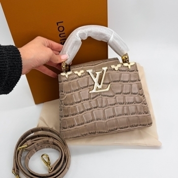 Louis Vuitton Louis Vuitton Capucines Mini Beige Croco, фото 3