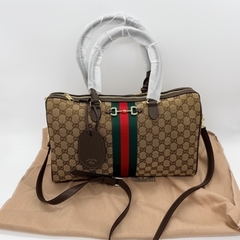 Gucci Gucci Horsebit 1955 Web GG Supreme Boston Bag