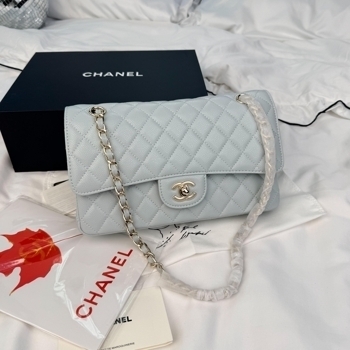 Chanel Chanel Classic Flap 25 Ice Blue Caviar Champagne Hardware