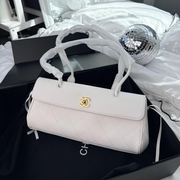 Chanel Chanel Top Handle Flap Bag White