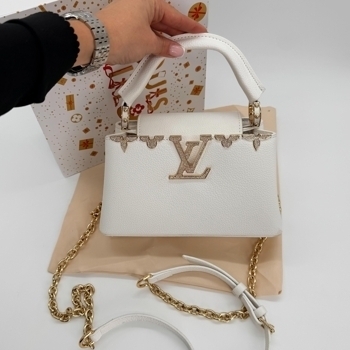 Louis Vuitton Louis Vuitton Capucines Mini White Diamond, фото 3