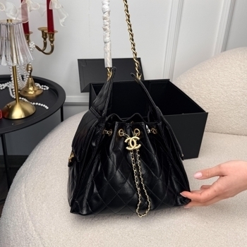 Chanel Chanel 25 Bag Black with Gold Hardware